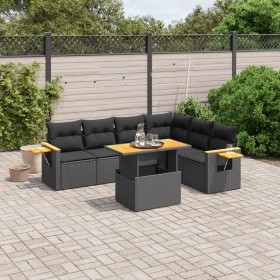 7-piece garden dining set and black synthetic rattan cushions by , Garden sets - Ref: Foro24-3273533, Price: 498,92 €, Discou...