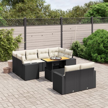 11-piece garden sofa set and black synthetic rattan cushions by , Garden sets - Ref: Foro24-3274589, Price: 577,12 €, Discoun...