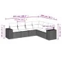 6-teiliges Gartensofa-Set und schwarze synthetische Rattankissen von , Gartensets - Ref: Foro24-3254942, Preis: 424,86 €, Rab...