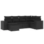 6-teiliges Gartensofa-Set und schwarze synthetische Rattankissen von , Gartensets - Ref: Foro24-3255192, Preis: 415,03 €, Rab...