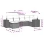 6-teiliges Gartensofa-Set und schwarze synthetische Rattankissen von , Gartensets - Ref: Foro24-3255192, Preis: 415,03 €, Rab...