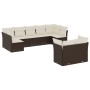 9-piece garden sofa set and brown synthetic rattan cushions by , Garden sets - Ref: Foro24-3249992, Price: 594,68 €, Discount: %