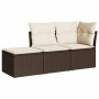 3-teilige Gartensofagarnitur und braune synthetische Rattankissen von , Gartensets - Ref: Foro24-3217473, Preis: 179,39 €, Ra...
