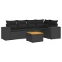 6-piece garden sofa set and black synthetic rattan cushions by , Garden sets - Ref: Foro24-3257763, Price: 402,97 €, Discount: %