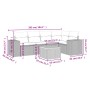 6-piece garden sofa set and black synthetic rattan cushions by , Garden sets - Ref: Foro24-3257763, Price: 411,69 €, Discount: %