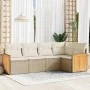 Garden sofa set with cushions 5 pieces beige synthetic rattan by , Garden sets - Ref: Foro24-3227626, Price: 374,40 €, Discou...