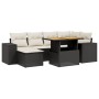 7-piece garden dining set and black synthetic rattan cushions by , Garden sets - Ref: Foro24-3272736, Price: 432,60 €, Discou...