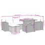 7-teiliges Garten-Essset und schwarze Kissen aus synthetischem Rattan von , Gartensets - Ref: Foro24-3272736, Preis: 447,43 €...