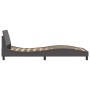 Bed frame with headboard gray synthetic leather 90x190 cm by , Beds and slatted bases - Ref: Foro24-373101, Price: 114,85 €, ...