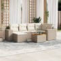 7-piece garden sofa set and beige synthetic rattan cushions by , Garden sets - Ref: Foro24-3257878, Price: 513,16 €, Discount: %