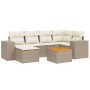 7-piece garden sofa set and beige synthetic rattan cushions by , Garden sets - Ref: Foro24-3257878, Price: 513,16 €, Discount: %