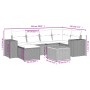 7-piece garden sofa set and beige synthetic rattan cushions by , Garden sets - Ref: Foro24-3257878, Price: 513,16 €, Discount: %
