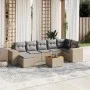 Gartensofa-Set mit beigen Kissen 8 Stück PE-Rattan von , Gartensets - Ref: Foro24-3257886, Preis: 528,19 €, Rabatt: %