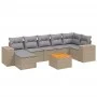 Gartensofa-Set mit beigen Kissen 8 Stück PE-Rattan von , Gartensets - Ref: Foro24-3257886, Preis: 528,19 €, Rabatt: %