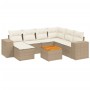 Gartensofa-Set mit beigen Kissen 8 Stück PE-Rattan von , Gartensets - Ref: Foro24-3257892, Preis: 545,07 €, Rabatt: %