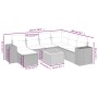 Gartensofa-Set mit beigen Kissen 8 Stück PE-Rattan von , Gartensets - Ref: Foro24-3257892, Preis: 545,07 €, Rabatt: %