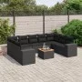 Set de sofás de jardín 10 pzas cojines ratán sintético negro de , Conjuntos de jardín - Ref: Foro24-3257917, Precio: 653,70 €...