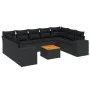 Garden sofa set 10 pieces with black synthetic rattan cushions by , Garden sets - Ref: Foro24-3257917, Price: 651,05 €, Disco...