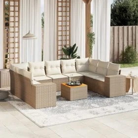 Garden sofa set with beige cushions 10 pieces synthetic rattan by , Garden sets - Ref: Foro24-3257920, Price: 729,40 €, Disco...