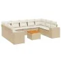 Garden sofa set with beige cushions 10 pieces synthetic rattan by , Garden sets - Ref: Foro24-3257920, Price: 729,42 €, Disco...