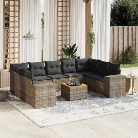 10-teilige Gartensofagarnitur mit grauen synthetischen Rattankissen von , Gartensets - Ref: Foro24-3257922, Preis: 614,32 €, ...