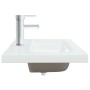 Lavabo empotrado con grifo cerámica blanco 101x39x18 cm