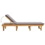 Folding sun lounger with solid acacia wood cushion by vidaXL, Loungers - Ref: Foro24-46491, Price: 241,61 €, Discount: %