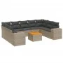10-piece garden sofa set with gray synthetic rattan cushions by , Garden sets - Ref: Foro24-3257922, Price: 614,32 €, Discoun...