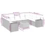 10-teilige Gartensofagarnitur mit grauen synthetischen Rattankissen von , Gartensets - Ref: Foro24-3257922, Preis: 614,32 €, ...