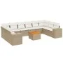 11-piece garden sofa set with beige synthetic rattan cushions by , Garden sets - Ref: Foro24-3257948, Price: 746,84 €, Discou...