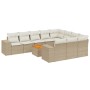 11-piece garden sofa set with beige synthetic rattan cushions by , Garden sets - Ref: Foro24-3257955, Price: 721,68 €, Discou...