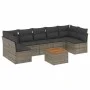 8-piece garden sofa set and gray synthetic rattan cushions by , Garden sets - Ref: Foro24-3255906, Price: 454,29 €, Discount: %