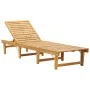 Folding sun lounger with solid acacia wood cushion by vidaXL, Loungers - Ref: Foro24-46491, Price: 241,61 €, Discount: %