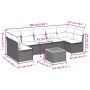 8-teiliges Gartensofa-Set und graue synthetische Rattankissen von , Gartensets - Ref: Foro24-3255906, Preis: 453,48 €, Rabatt: %