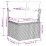 8-teiliges Gartensofa-Set und graue synthetische Rattankissen von , Gartensets - Ref: Foro24-3255906, Preis: 453,48 €, Rabatt: %