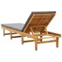 Folding sun lounger with solid acacia wood cushion by vidaXL, Loungers - Ref: Foro24-46491, Price: 241,61 €, Discount: %