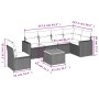 Set de sofás de jardín 7 piezas con cojines ratán PE gris de , Conjuntos de jardín - Ref: Foro24-3256480, Precio: 438,90 €, D...
