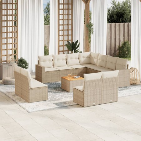 12-piece garden sofa set and brown synthetic rattan cushions by , Garden sets - Ref: Foro24-3256513, Price: 810,77 €, Discoun...