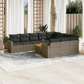 11-piece garden sofa set and gray synthetic rattan cushions by , Garden sets - Ref: Foro24-3256634, Price: 650,48 €, Discount: %