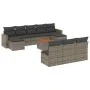 11-piece garden sofa set and gray synthetic rattan cushions by , Garden sets - Ref: Foro24-3256662, Price: 606,95 €, Discount: %