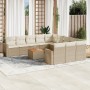 12-teiliges Gartensofa-Set und braune synthetische Rattankissen von , Gartensets - Ref: Foro24-3256681, Preis: 857,39 €, Raba...