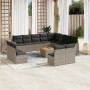 Garden sofa set with cushions 13 pieces gray synthetic rattan by , Garden sets - Ref: Foro24-3256704, Price: 804,73 €, Discou...