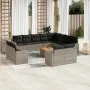Garden sofa set with cushions 13 pieces gray synthetic rattan by , Garden sets - Ref: Foro24-3256725, Price: 893,92 €, Discou...