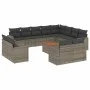 Gartensofa-Set mit Kissen, 13-teilig, graues synthetisches Rattan von , Gartensets - Ref: Foro24-3256725, Preis: 893,92 €, Ra...