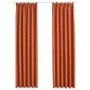 Blackout curtains with hooks 2 units rust color 140x245 cm by vidaXL, Curtains and curtains - Ref: Foro24-134475, Price: 38,6...