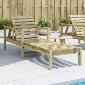 Impregnated pine wood lounger 199.5x62x55 cm by , Loungers - Ref: Foro24-832542, Price: 100,93 €, Discount: %