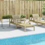 Tumbona de madera de pino impregnada 199,5x62x55 cm de , Tumbonas - Ref: Foro24-832542, Precio: 100,93 €, Descuento: %