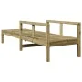 Tumbona de madera de pino impregnada 199,5x62x55 cm de , Tumbonas - Ref: Foro24-832542, Precio: 100,93 €, Descuento: %