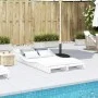 Solid white pine wood lounger 205x110x31.5 cm by , Loungers - Ref: Foro24-832589, Price: 132,10 €, Discount: %