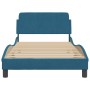 Estructura de cama con cabecero terciopelo azul 100x200 cm de , Camas y somieres - Ref: Foro24-373136, Precio: 113,61 €, Desc...